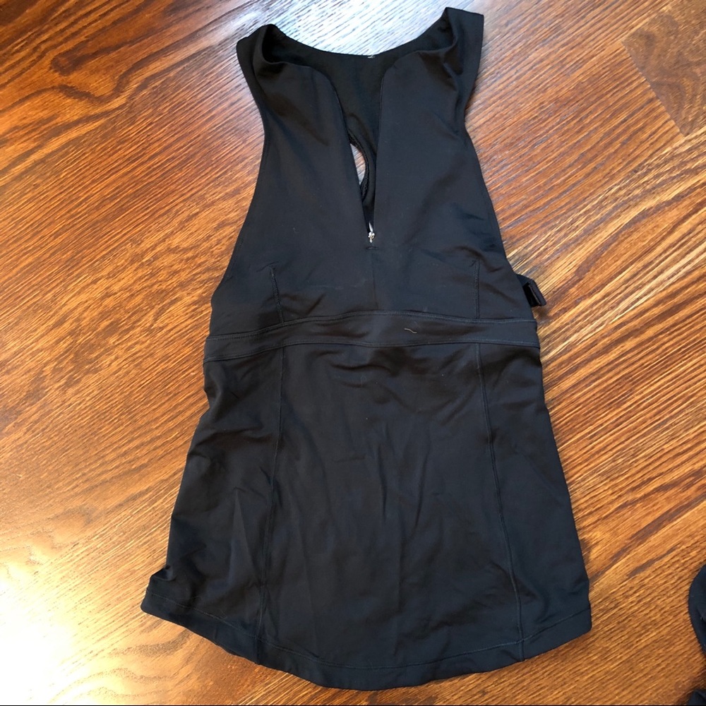Black Lululemon runners shirt with zipper